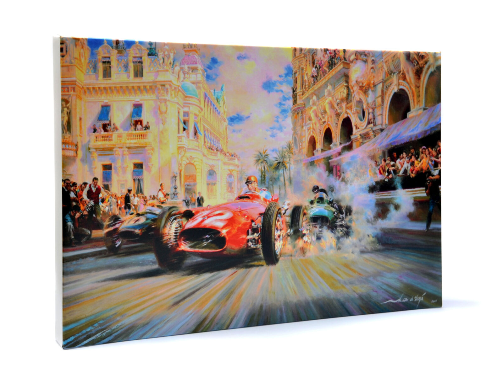 Dicing at Casino Square - Deluxe Giclee Canvas Artwork by Alfredo de la  Maria - Yorkshire Classic & Sports Cars